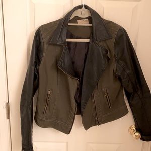 Faux leather jacket